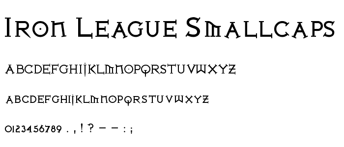 Iron League smallcaps Bold font